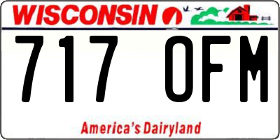 WI license plate 717OFM