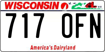 WI license plate 717OFN