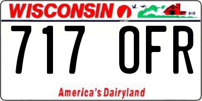 WI license plate 717OFR