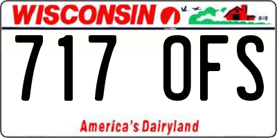 WI license plate 717OFS