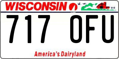 WI license plate 717OFU