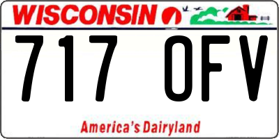 WI license plate 717OFV