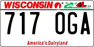 WI license plate 717OGA