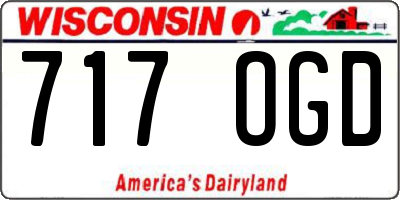 WI license plate 717OGD