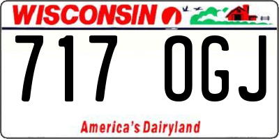 WI license plate 717OGJ