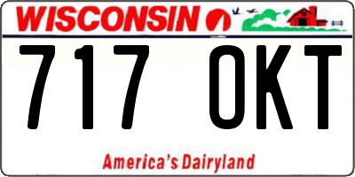 WI license plate 717OKT