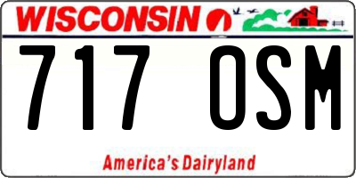 WI license plate 717OSM