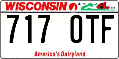 WI license plate 717OTF