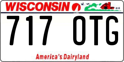WI license plate 717OTG