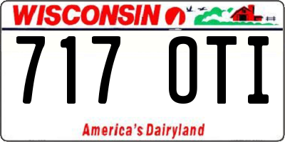 WI license plate 717OTI