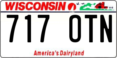 WI license plate 717OTN
