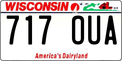 WI license plate 717OUA
