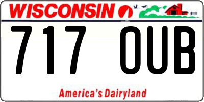 WI license plate 717OUB