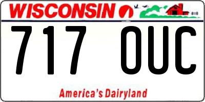 WI license plate 717OUC