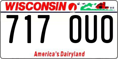 WI license plate 717OUO