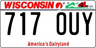 WI license plate 717OUY