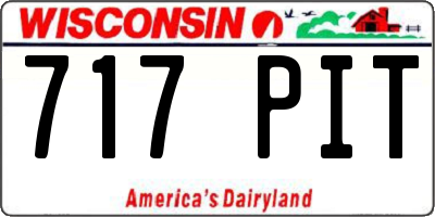 WI license plate 717PIT