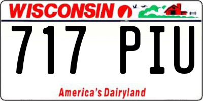 WI license plate 717PIU