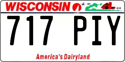 WI license plate 717PIY