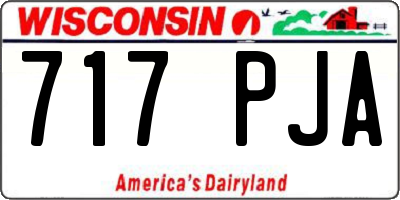 WI license plate 717PJA