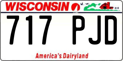 WI license plate 717PJD