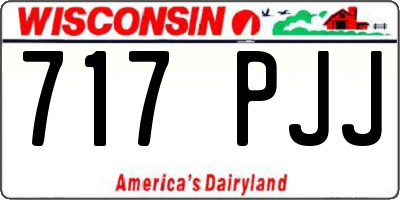 WI license plate 717PJJ