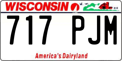 WI license plate 717PJM