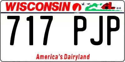 WI license plate 717PJP