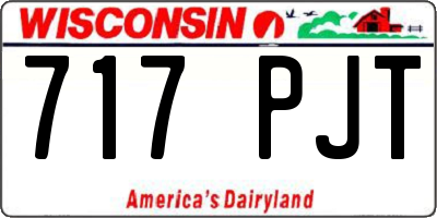 WI license plate 717PJT