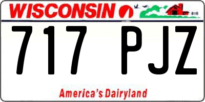 WI license plate 717PJZ