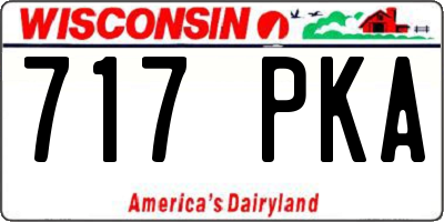 WI license plate 717PKA