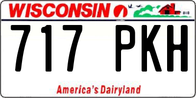 WI license plate 717PKH