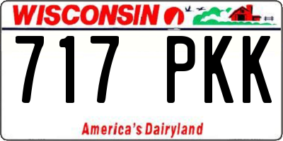 WI license plate 717PKK