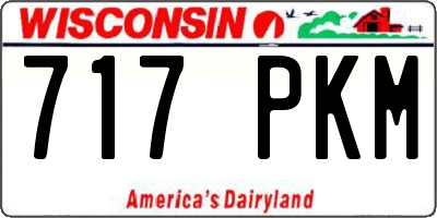 WI license plate 717PKM