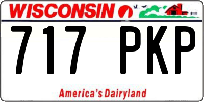 WI license plate 717PKP