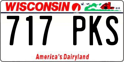 WI license plate 717PKS