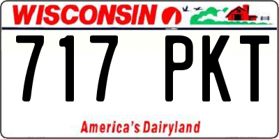 WI license plate 717PKT