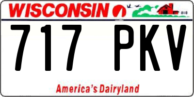 WI license plate 717PKV