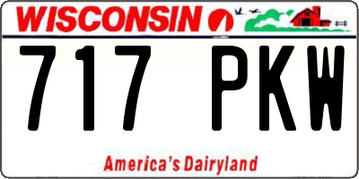 WI license plate 717PKW