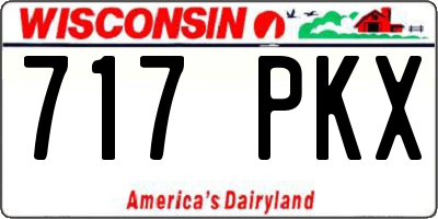 WI license plate 717PKX