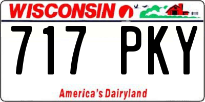 WI license plate 717PKY