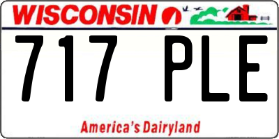 WI license plate 717PLE