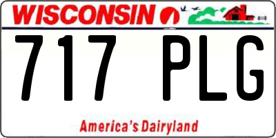 WI license plate 717PLG
