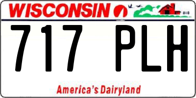 WI license plate 717PLH