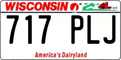 WI license plate 717PLJ