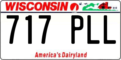 WI license plate 717PLL