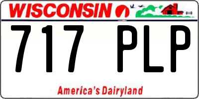 WI license plate 717PLP