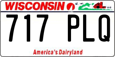WI license plate 717PLQ