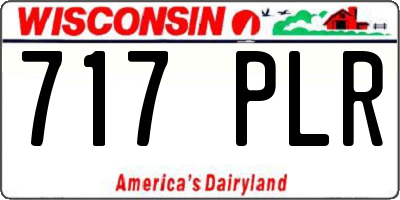WI license plate 717PLR
