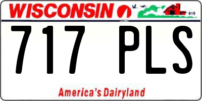 WI license plate 717PLS